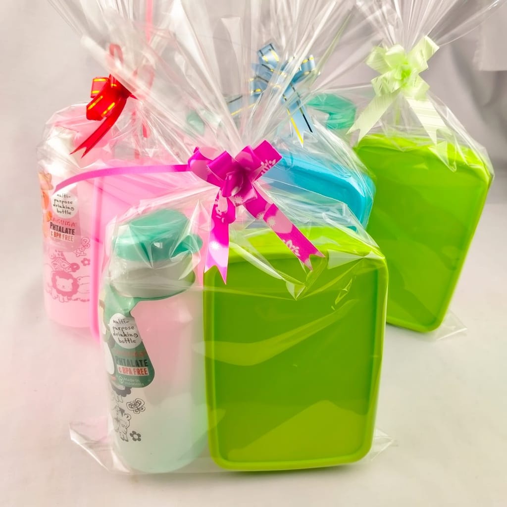 Souvenir Ulang Tahun / Souvenir Ultah Anak Set Kotak Makan +  Botol Minum Takuma