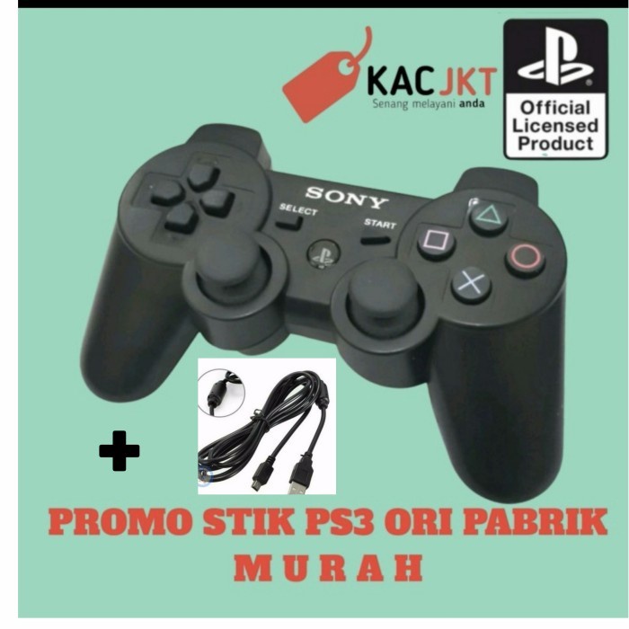 STIK PS3 OP ORI PABRIK HITAM STIK PS3 ORI PABRIK STICK PS3 ( 2 MOTOR ) HITAM