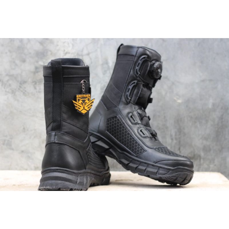 sepatu pdl tali putar kulit asli BROTHER FITGO REPLIKA BOA