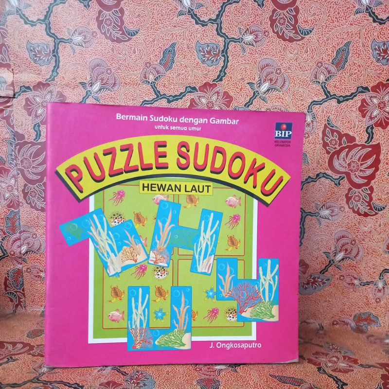 Buku Keterampilan Anak - Puzzle Sudoku (Hewan Laut)