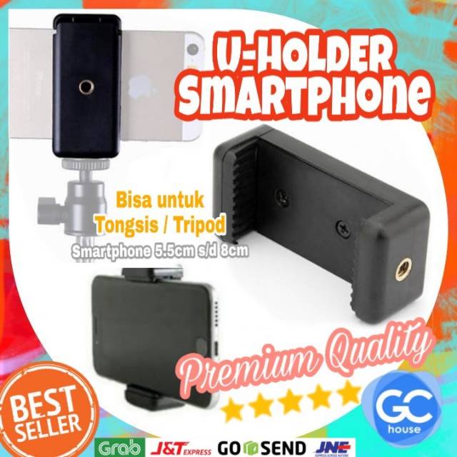 Holder U Smartphone Attanta universal tripod monopod tongsis HP weifeng takara clamp HQ