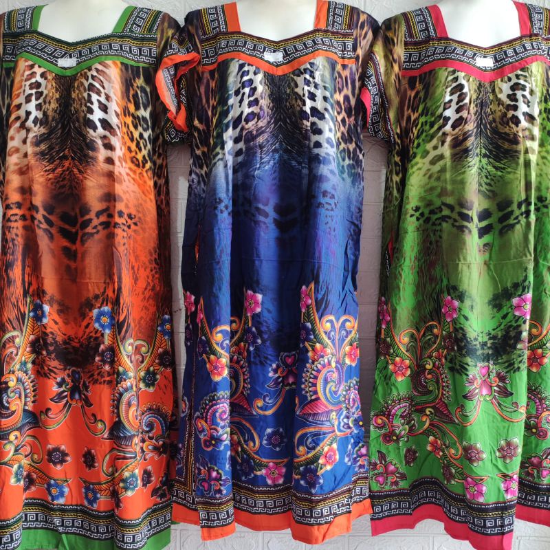 DASTER SIKAK LEOPARD BAHAN RAYON LINEN