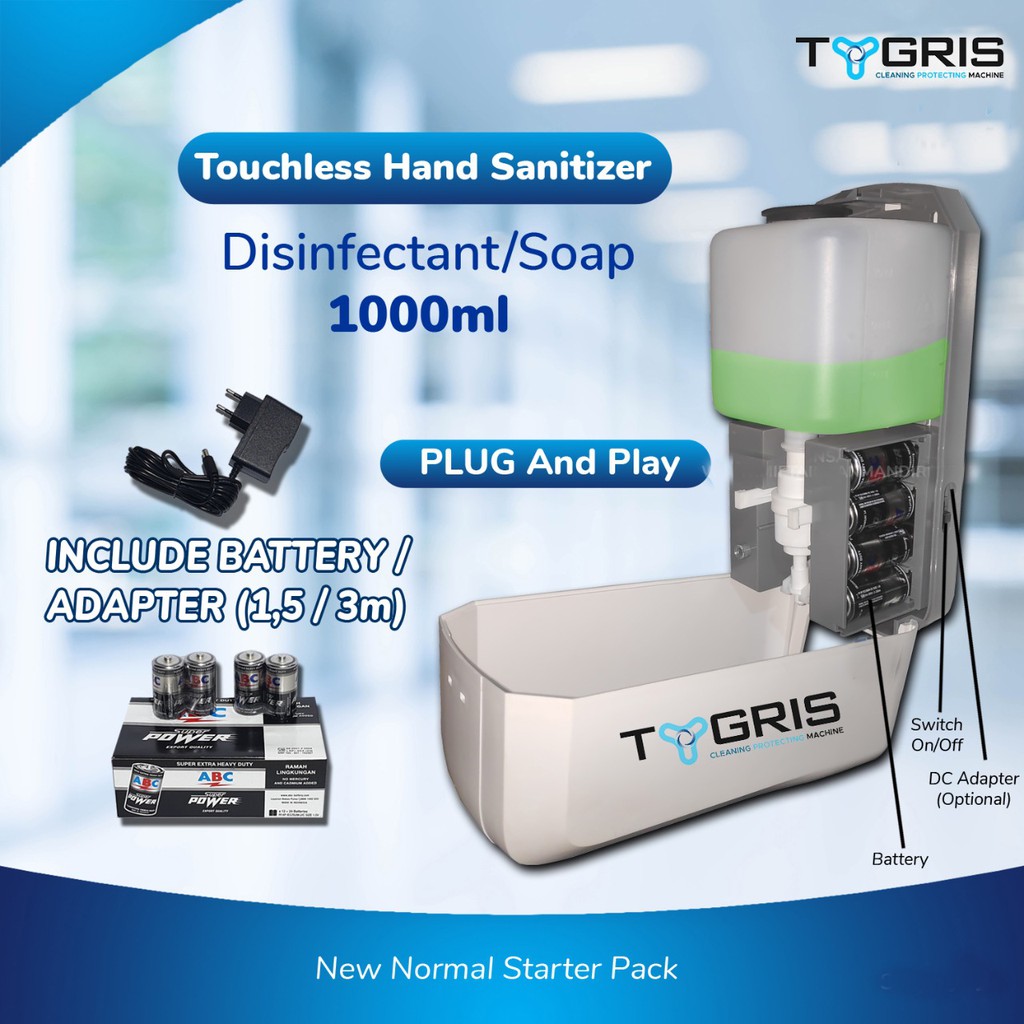 TYGRIS AUTOMATIC TOUCHLESS LIQUID HAND SANITIZER / SOAP DISPENSER