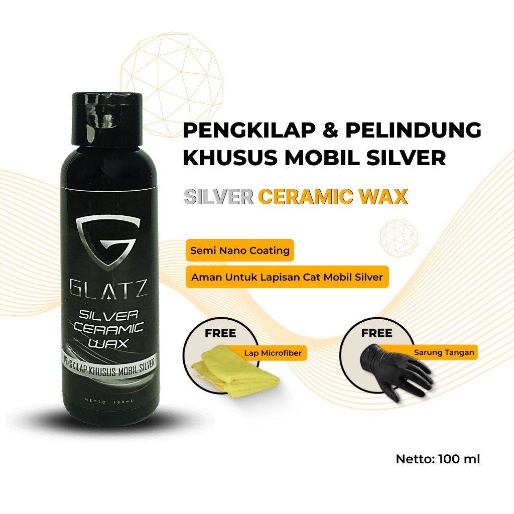 Pengkilap Mobil Silver GLATZ Silver Ceramic Wax Semi Nano Coating