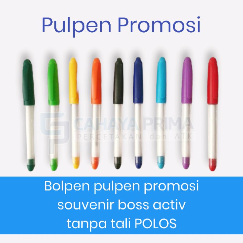 

Bolpen pulpen pen pena promosi souvenir boss activ tanpa tali POLOS