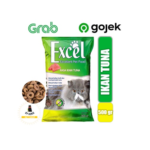 Excel 500 gram makanan Kucing kering all varian Makanan hewan peliharaan