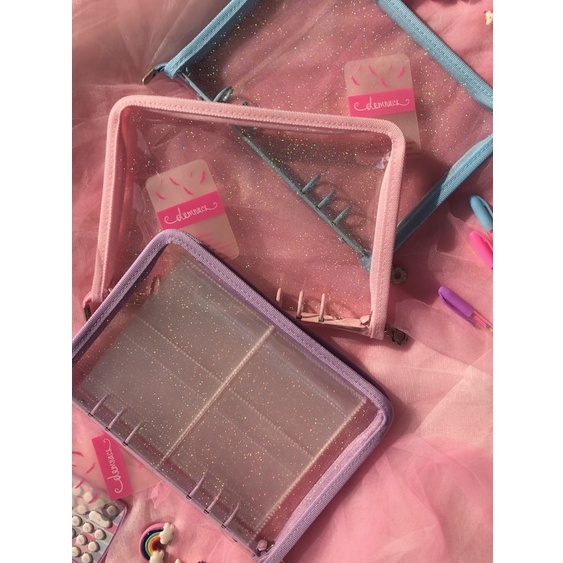 

Binder A5 transparan sleting untuk slevee polaroid photocard id card 6 ring | Helyne Binder