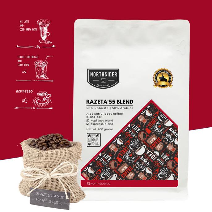 

Produk Unggulan] BIJI KOPI SUSU RAZETA'55 BLEND - 200GR NORTHSIDER COFFEE