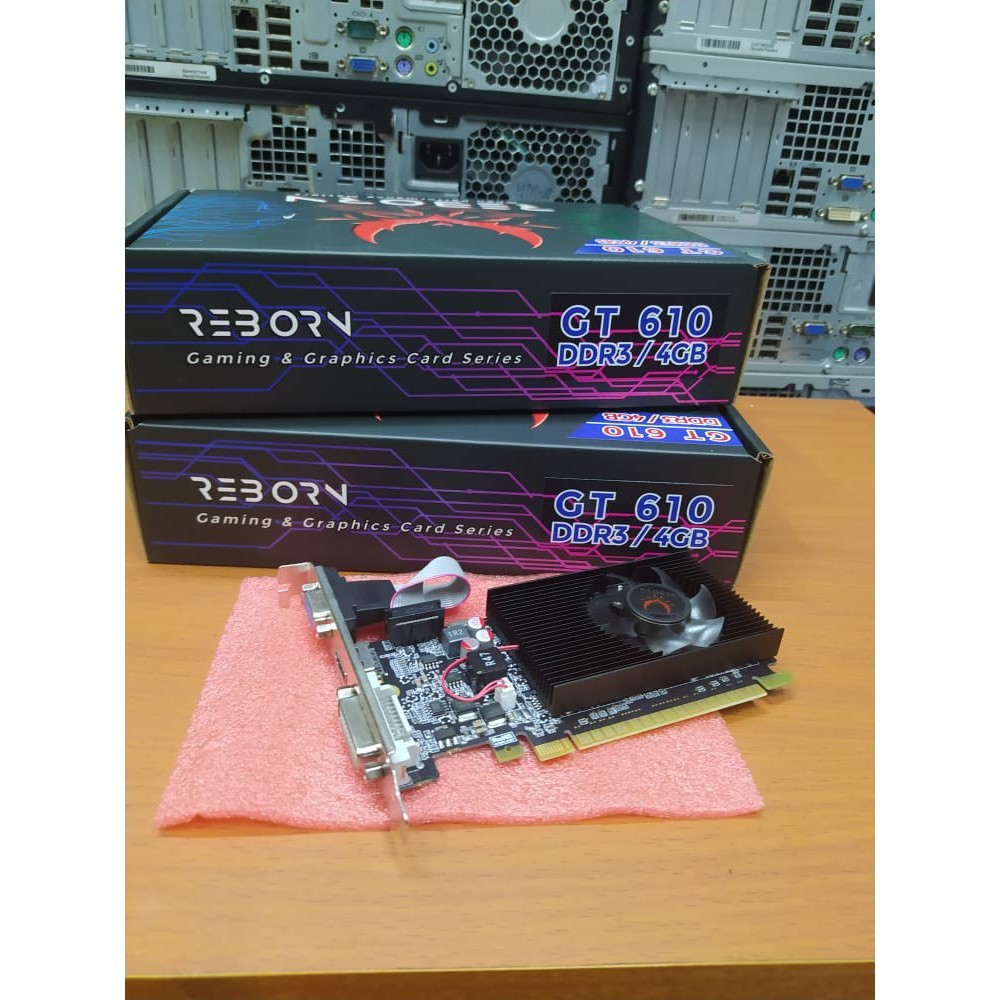 VGA REBORN NVIDIA GEFORCE GT 610 4GB DDR3 64-BIT SISTEM ORIGINAL GARANSI 1TAHUN