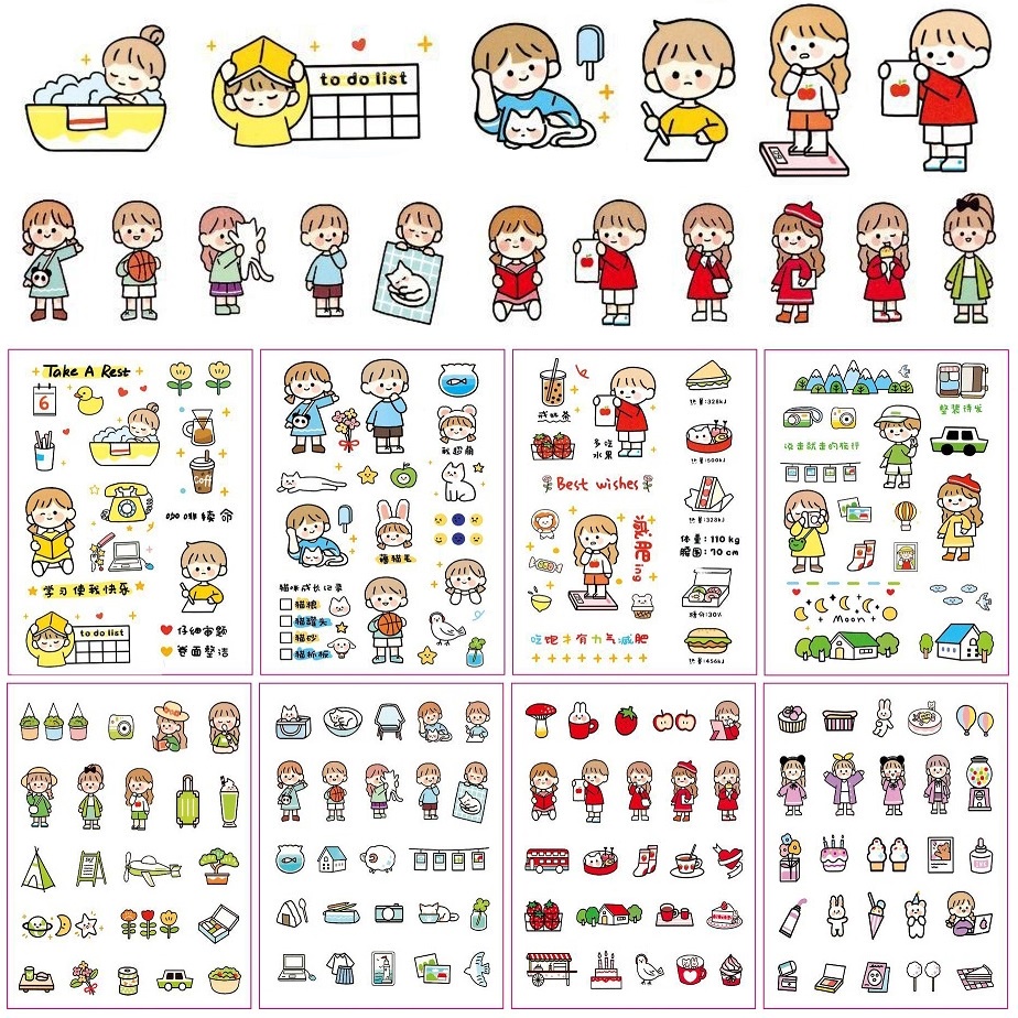 

[ , ] 1 Lembar Stiker Telado Aesthetic DIY Diary/ Sticker Decoration Tumblr Telado Sweet