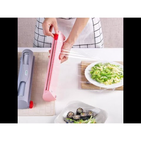 Alat Potong Plastik Plastic Cling Wrap Dispenser - Foil Paper Wrapping Food Cutter Holder