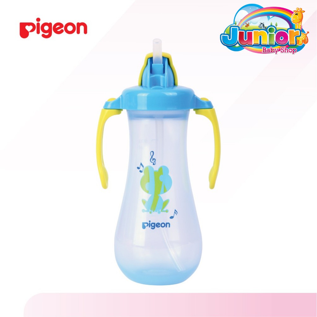 Pigeon Tall Straw Bottle Pink/Blue