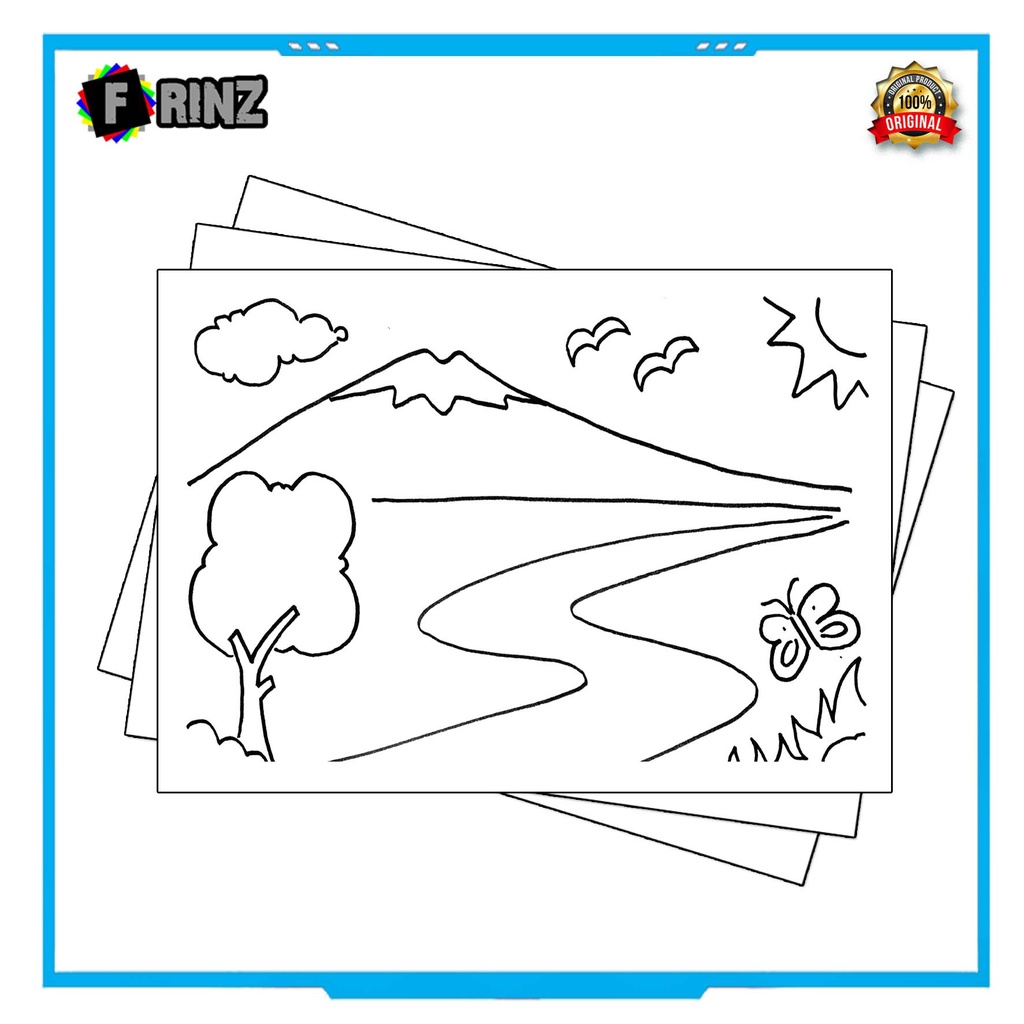 Gambar Sketsa Mewarnai ~ 17 . Pemandangan Part 1 / Seketsa Lukis / Drawing Sketch / Menggambar-20