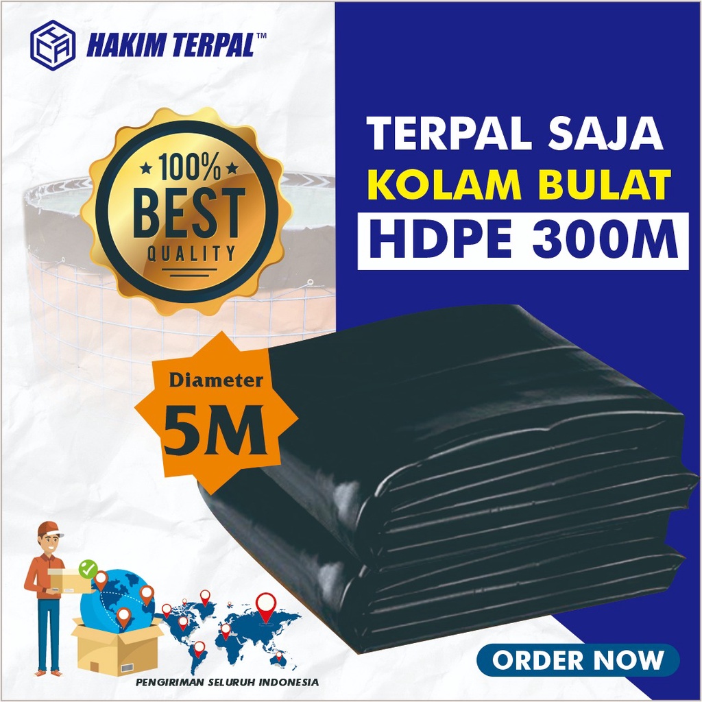 kolam bulat D5 HDPE 300 MICRON (TERPAL SAJA)