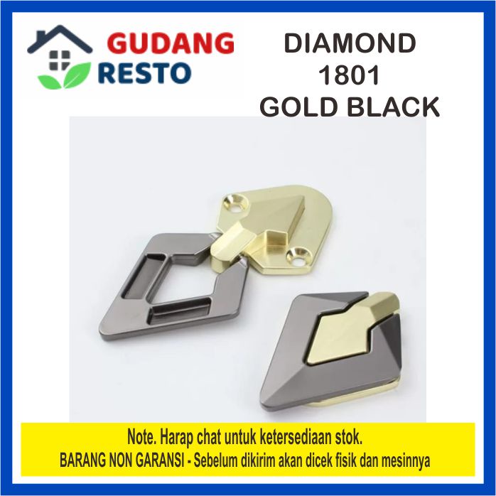 HANDLE LACI LEMARI PINTU KNOB KNOP TARIKAN PULL DIAMOND GOLD BLACK