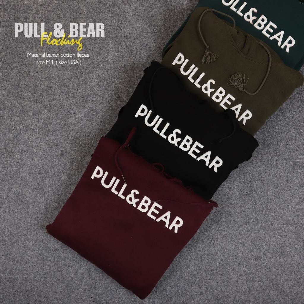 JAKET SWEATER HOODIE PULL and BEAR FLOCKING UNISEX PREMIUM QUALITY