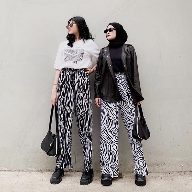 Kulot Zebra Highwaist - Kulot Motif Zebra - Kulot Zebra Best Seller