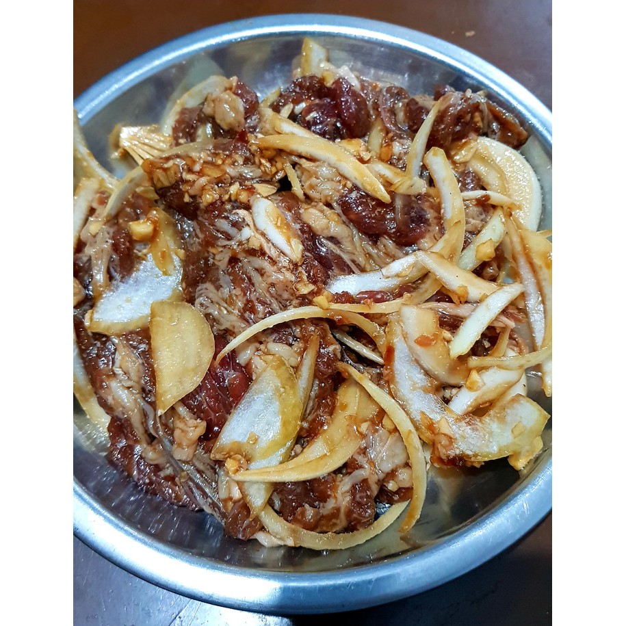 

Beef marinated korean bbq daging berbumbu khas korea juicy enak frozen