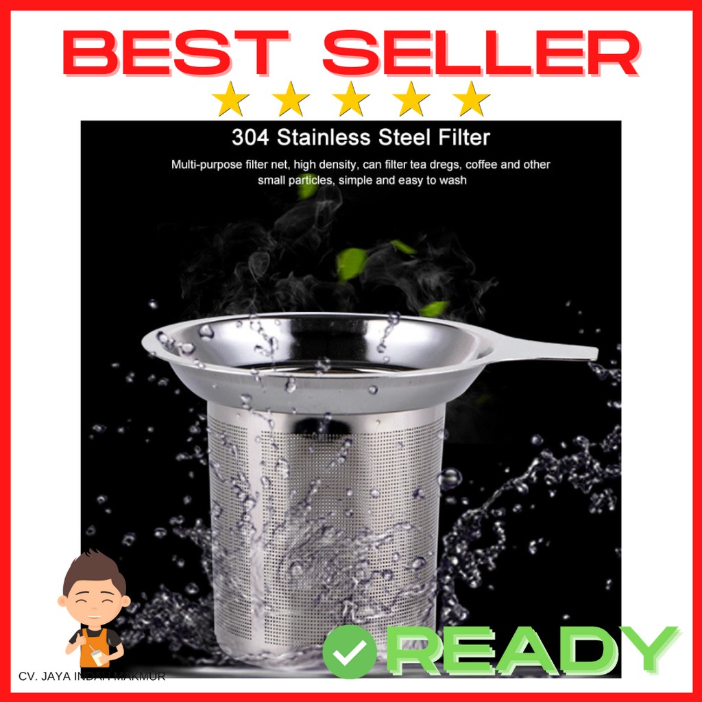 Saringan Teh Kopi Stainless Penyeduh Teh Kopi Stainless Steel TEA Strainer Metal Filter