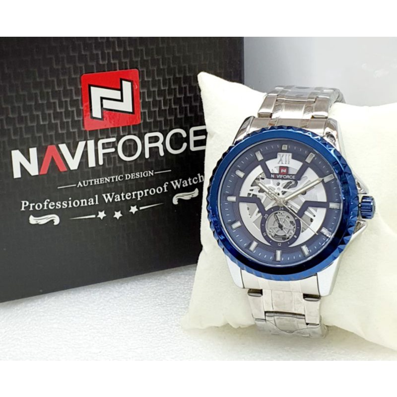 [ORIGINAL] 6 Warna Jam Tangan Pria Naviforce NF9186 Chrono Aktif Rantai