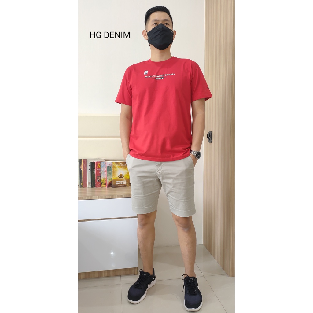 HG DENIM XXL COTTON COMBED KAOS PRIA POLOS PENDEK