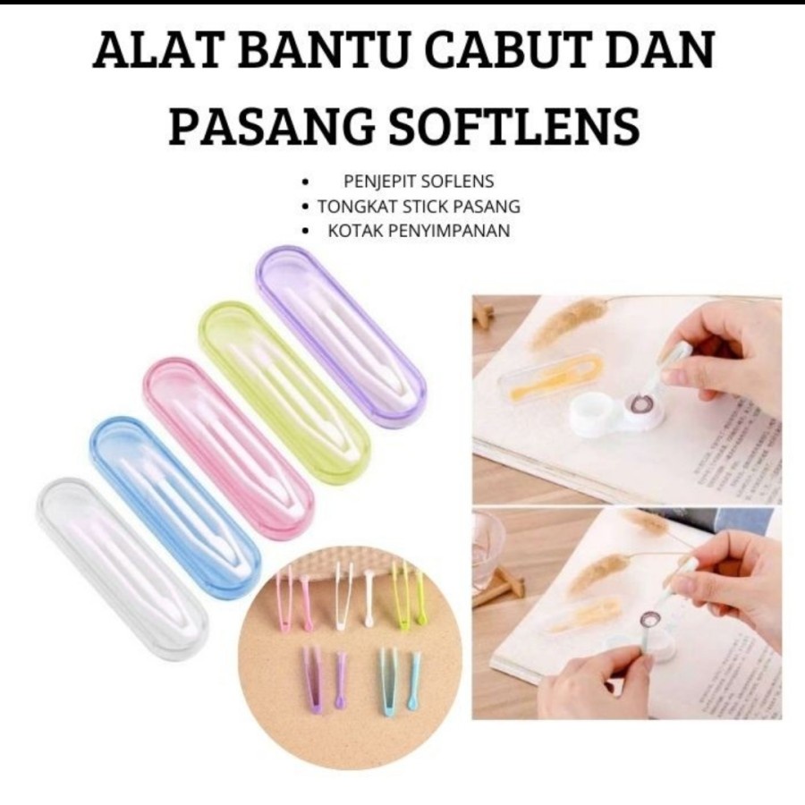 Alat Penjepit Softlens Jepitan Kosmetik Pinset Bulu Mata Make Up Tools