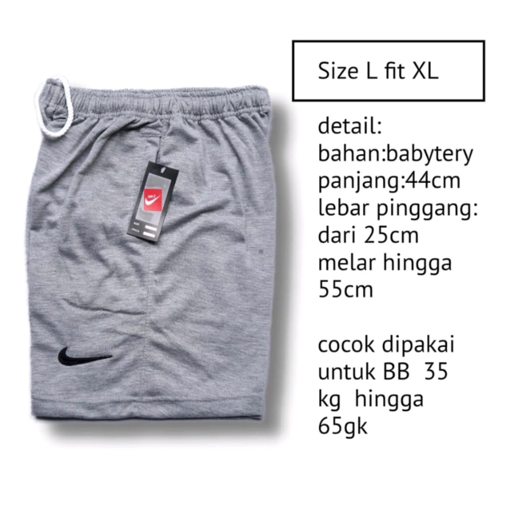 CELANA PENDEK KOLOR PRIA/WANITA CELANA PENDEK BAHANBABYTERRY 3UKURAN XL,XXL,L