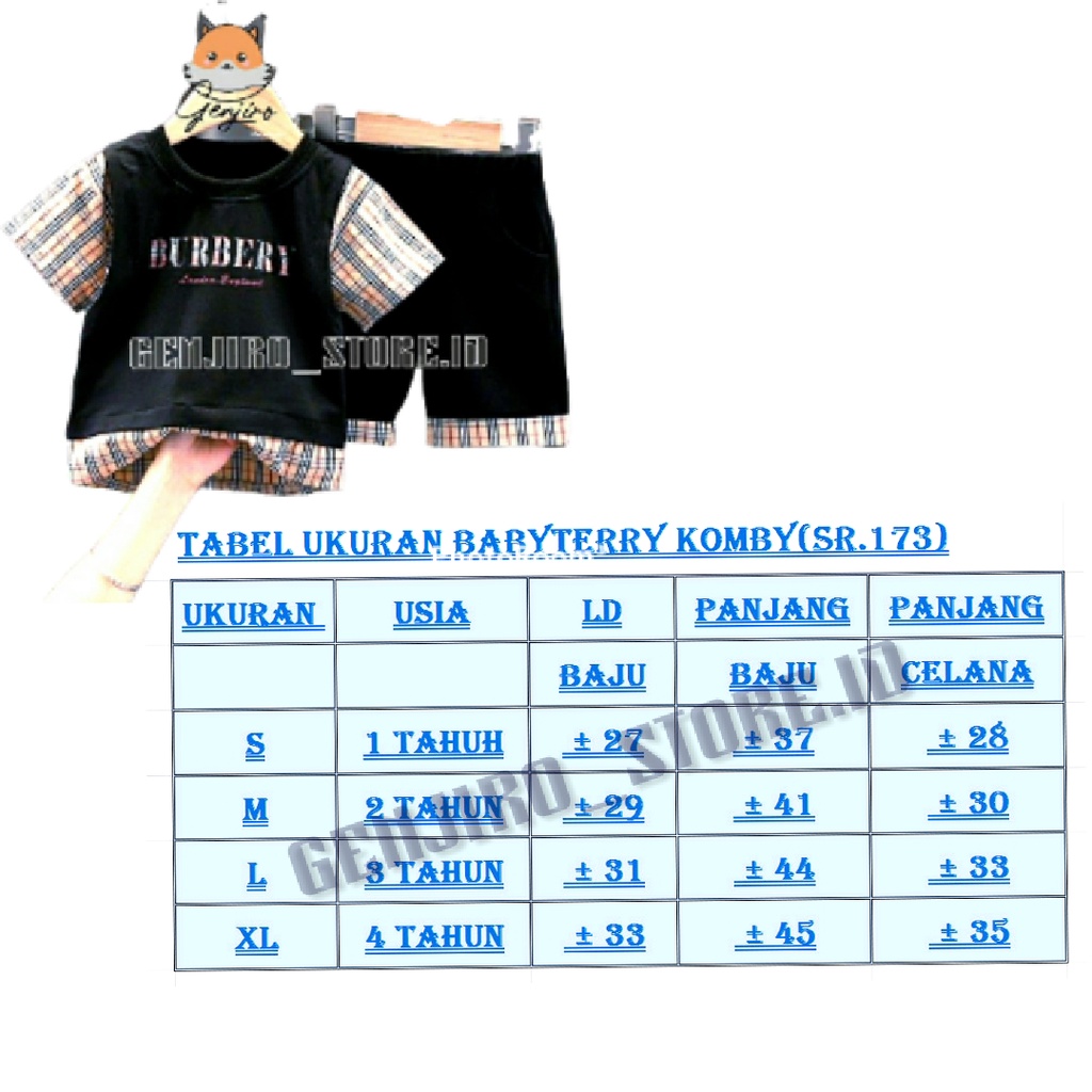 SETELAN ANAK LAKI LAKI/SETELAN BURBERRY/SETELAN OBLONG KOMBINASI  KOTAK BURBERRY/UNTUK ANAK USIA 1 TAHUN - 4 TAHUN/ BISA COD