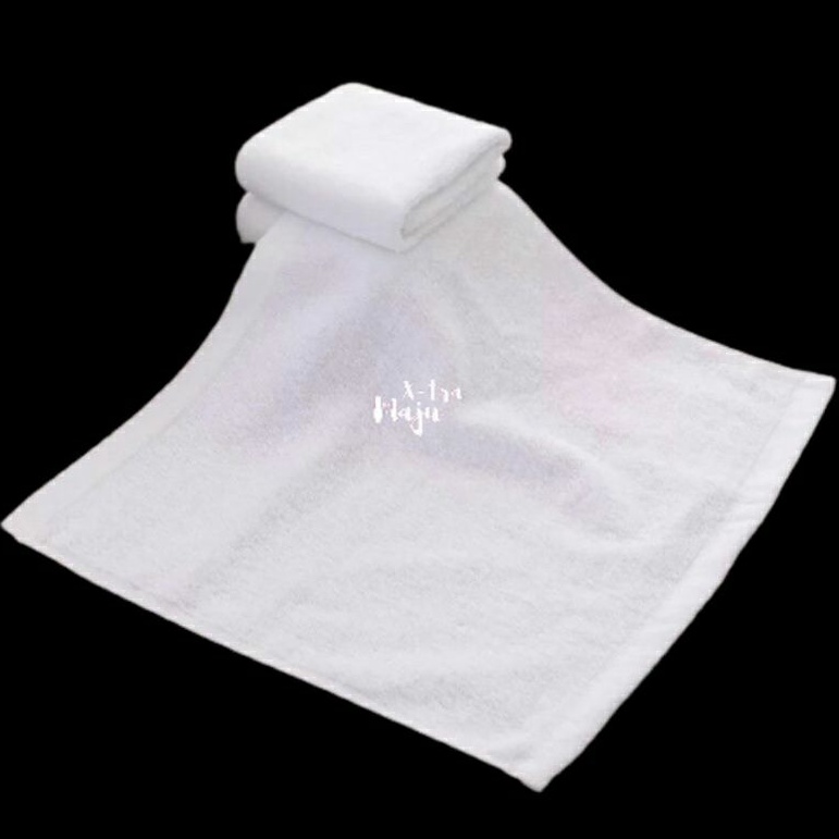 Handuk Muka | Handuk Wajah | Face Towel White Cotton - SAPUTANGAN HANDUK PUTIH