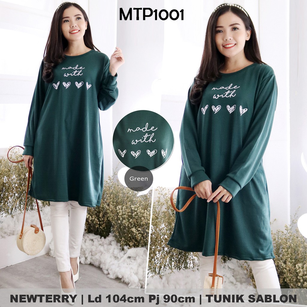 Atasan Tunik Jumbo wanita Ld 100 - 120 - 130 - 140