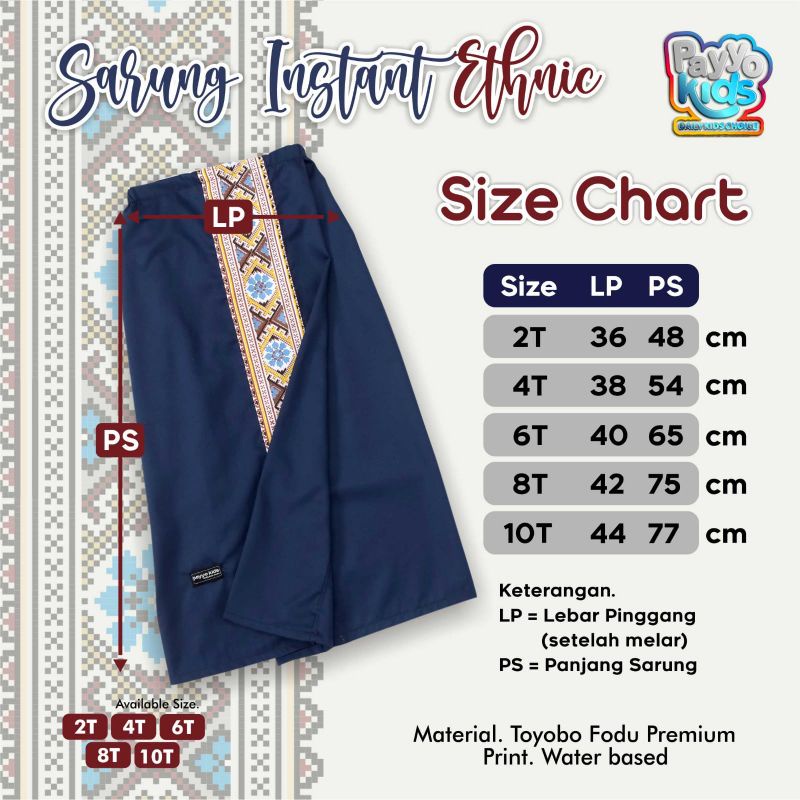 Sarung instan anak 1-10 Tahun