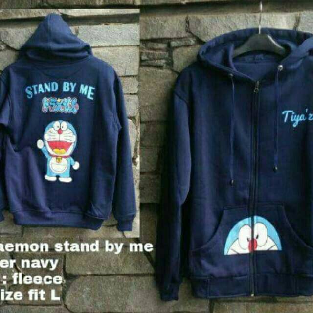 Jaket doraemon stand by me tiyaz (hitam,navy)