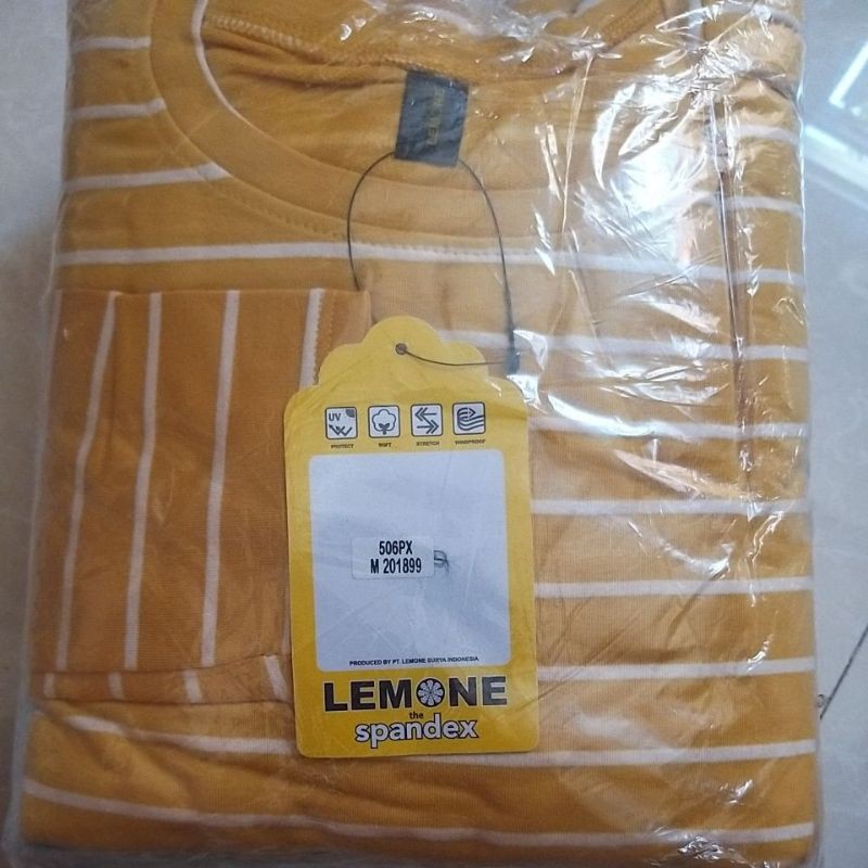 kaos lengan panjang stripe hits lemone ori