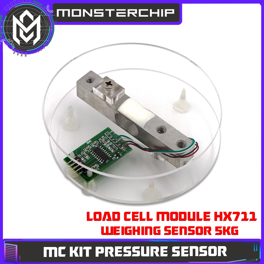 KIT LOAD CELL PRESSURE SENSOR HX711 5KG DIY TIMBANGAN DIGITAL ARDUINO
