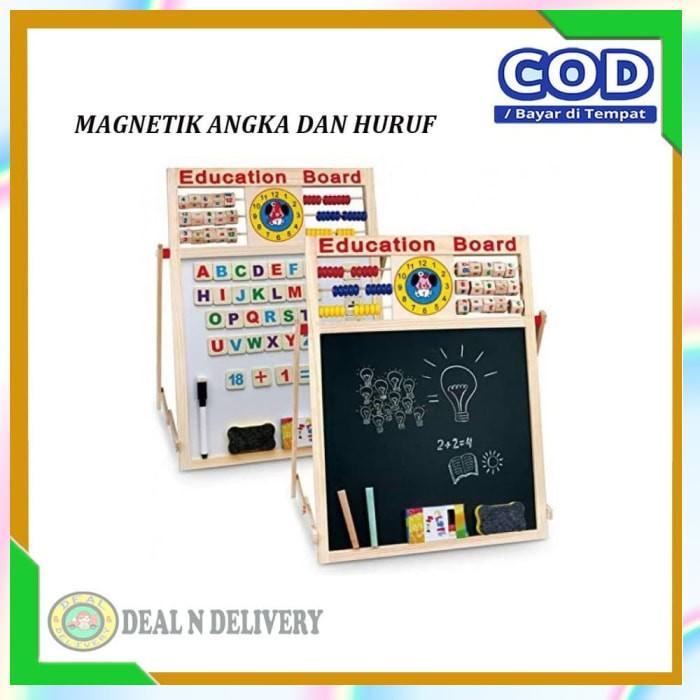 papan unik papan tulis anak magnetik drawing set 3 in 1 learning easel