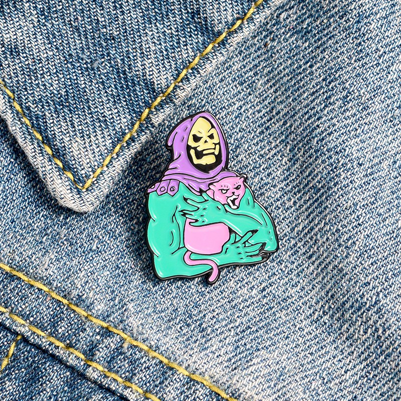 Bros Pin Enamel Bentuk Kartun Kucing Untuk Hadiah Teman