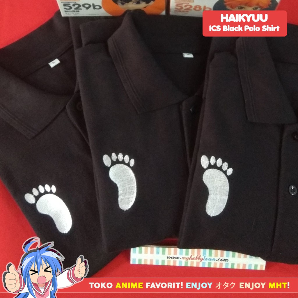 Kaos Polo Anime Haikyuu Karasuno Hitam Black Coach Manager Sensei Cosplay