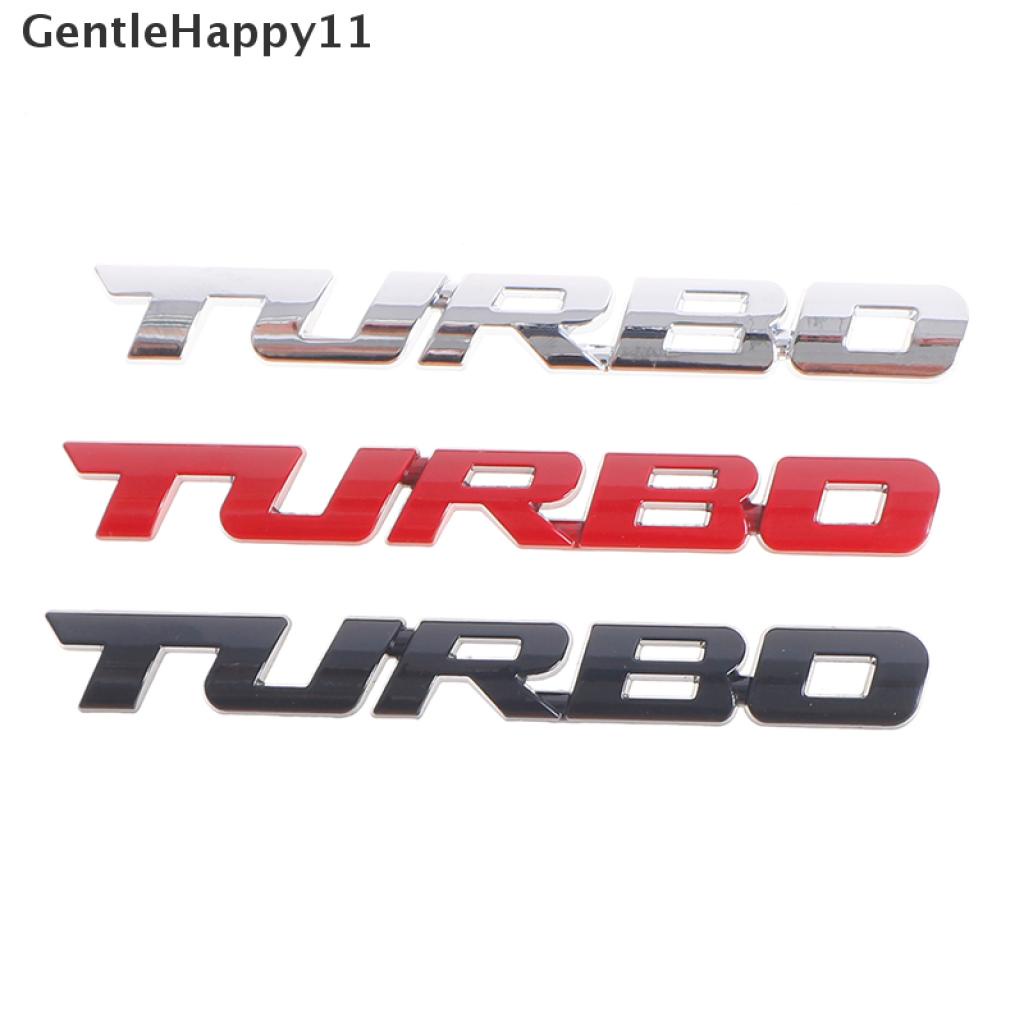 Gentlehappy 3D Metal Letter Turbo Mobil Motor Emblem Badge Stiker Hiasan Sisi