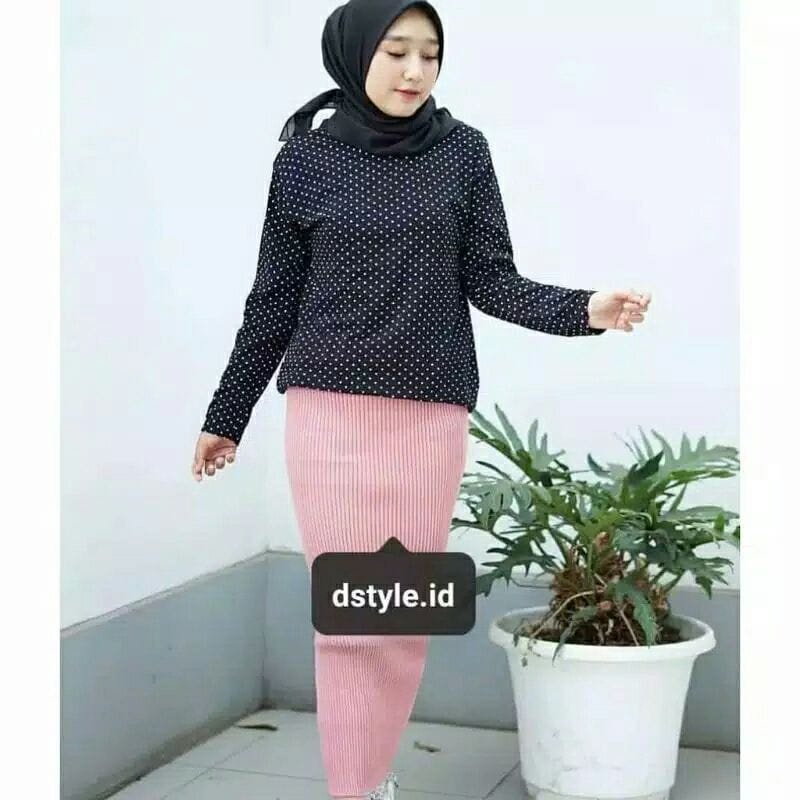 Belleza Outlet Official Rok Span Bahan Rajut Produk Terbaru