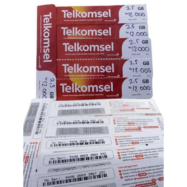 Voucher 2,5gb Telkomsel Jatim voucher paket data vocer Jatim Telkomsel