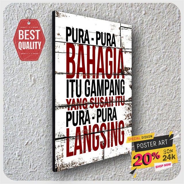 Quotes dinding  - Pajangan Poster Motivasi - Dekorasi rumah - hiasan dinding motivasi - poster quotes - 203027STA