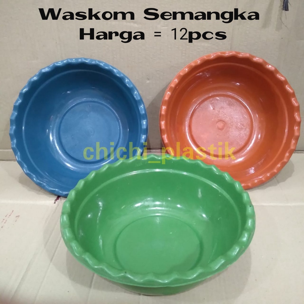 Isi 12 PCS!! Waskom Semangka /Waskom Plastik/Waskom berkatan /Baskom Hajatan/Baskom