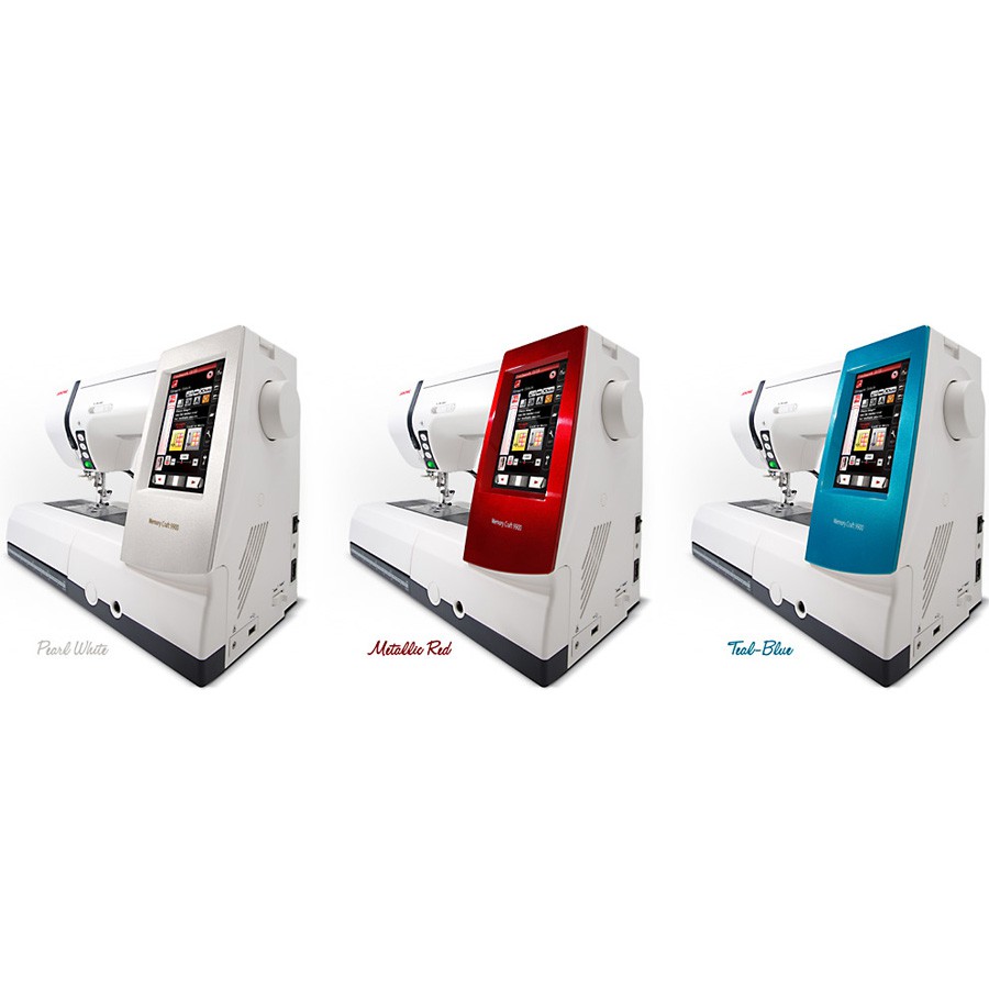 Janome Mc9900 Mesin jahit Dan Bordir komputer Portable - Putih,Merah,Biru