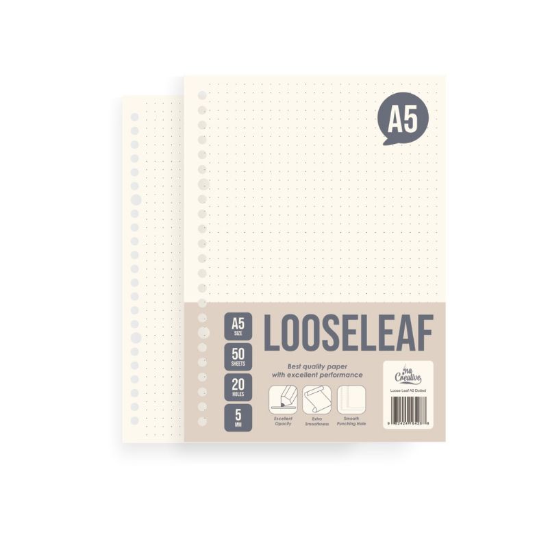 

INA CREATIVE LOOSE LEAF B5/A5 DOTTED & GRID
