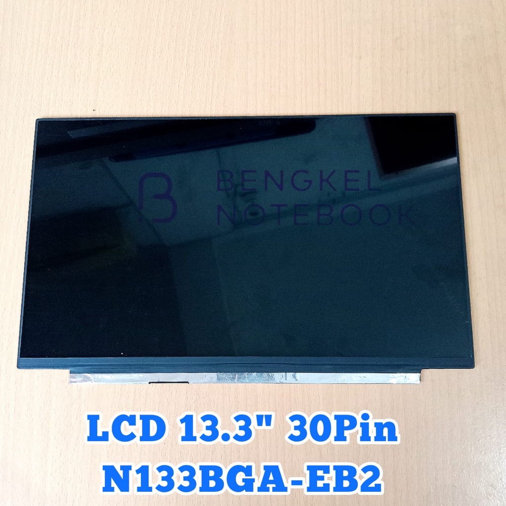 LCD 13.3 LED 30pin 1366x768 No Kuping Frame kecil Socket Kanan Inverter Kecil B133XTN03.2 N133BGA-EB2