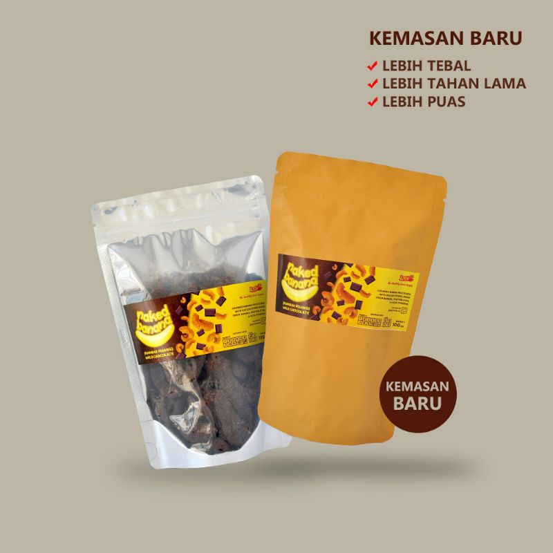 

Naked Banana Wild Chocolate ( Rambak pisang cokelat keripik pisang )