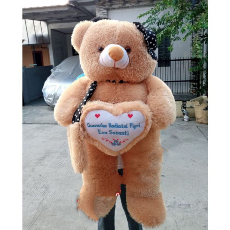 TERMURAH boneka teddy bear syal topi UKIR NAMA