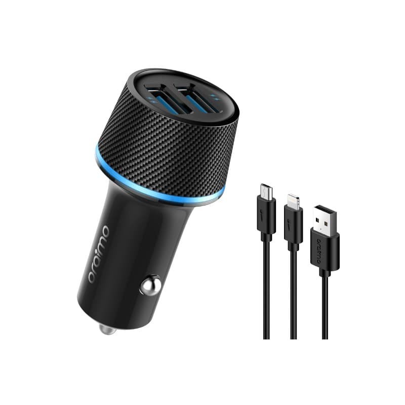 Car Charger OCC-21DML Oraimo Highway MicroLight 2 Ports Quick Fast