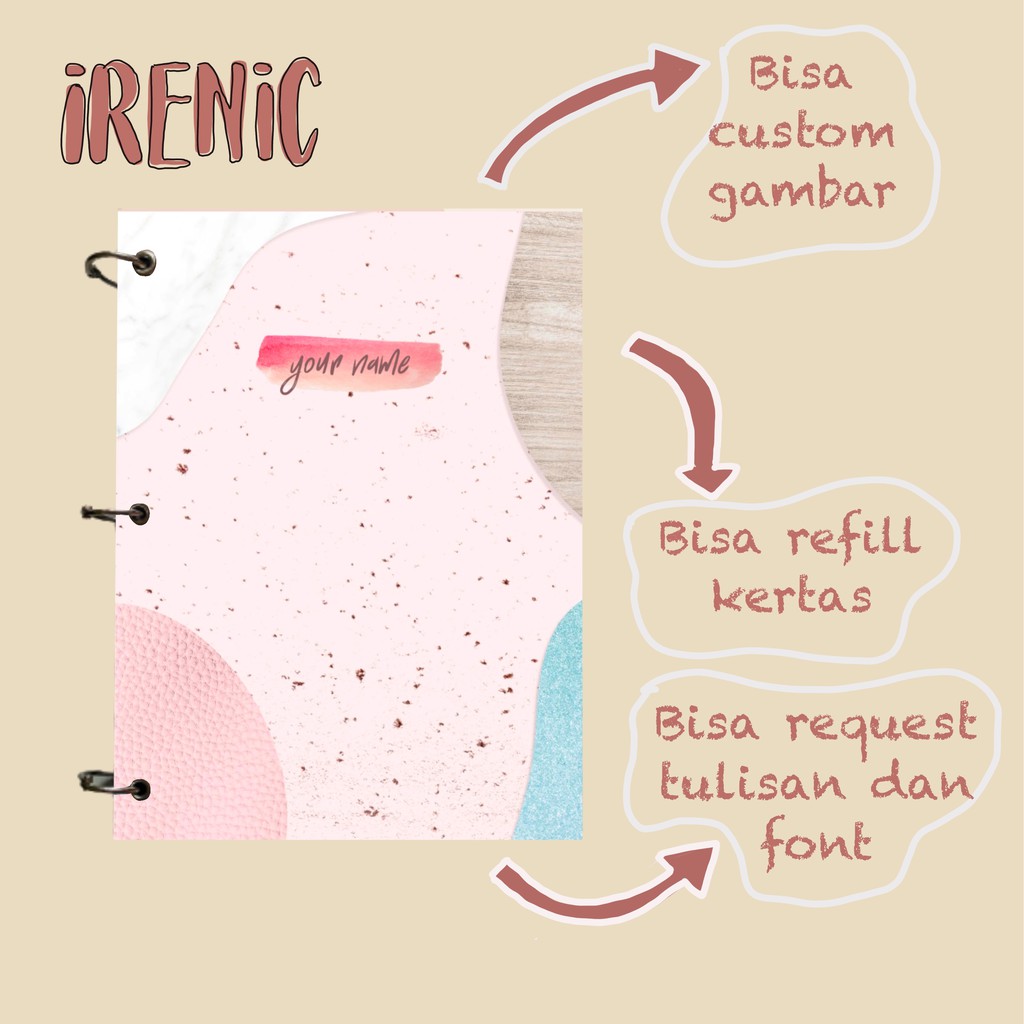 

Custom Notebook A5 Hard Cover Buku Catatan Binder Journal