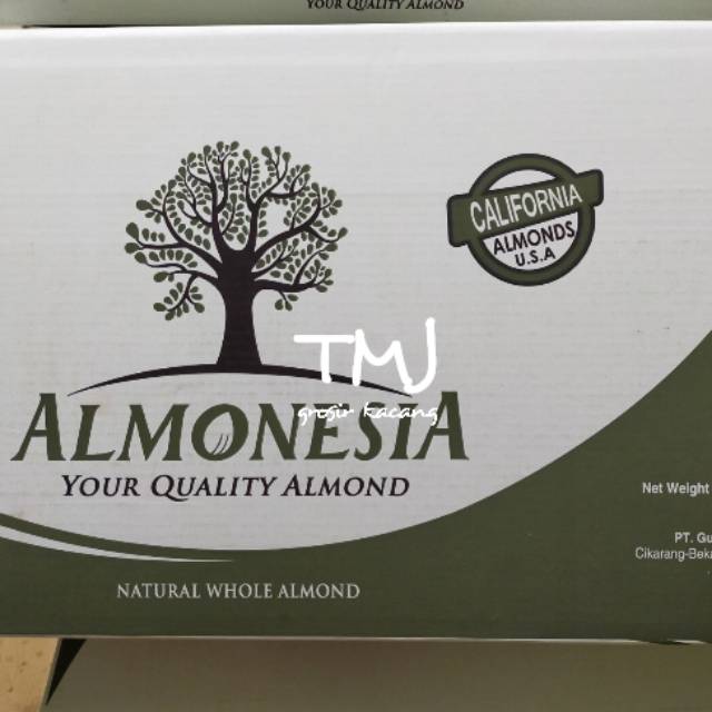 ALMOND MENTAH UTUH ALMONESIA 22.68 KG (50 LBS)